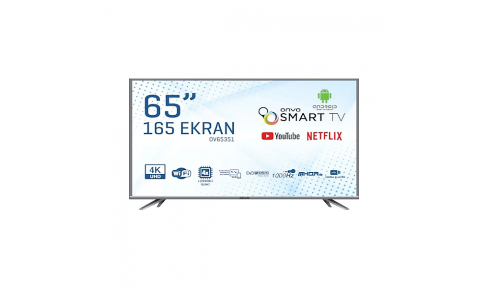 Onvo OV65351 4K Ultra HD 65" 165 Ekran Uydu Alıcılı Android Smart LED TV